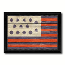Load image into Gallery viewer, Guilford Courthouse North Carolina Revolutionary War Military Flag Texture Canvas Print with Black Picture Frame Gift Ideas Home Decor Wall Art

