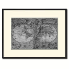 Load image into Gallery viewer, World Vintage B&amp;W Map Canvas Print, Picture Frame Home Decor Wall Art Gift Ideas
