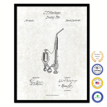 Load image into Gallery viewer, 1870 Smoking Pipe Old Patent Art Print on Canvas Custom Framed Vintage Home Decor Wall Decoration Great for Gifts
