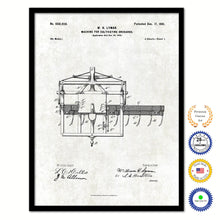 Load image into Gallery viewer, 1901 Machine for cultivating orchards Old Patent Art Print on Canvas Custom Framed Vintage Home Decor Wall Decoration Great for Gifts
