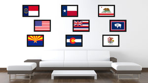 Hawaii State Flag Canvas Print with Custom Black Picture Frame Home Decor Wall Art Decoration Gifts