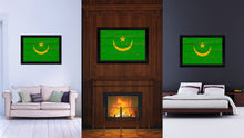 Load image into Gallery viewer, Mauritania Country Flag Vintage Canvas Print with Black Picture Frame Home Decor Gifts Wall Art Decoration Artwork

