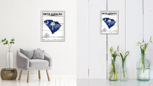 South Carolina Flag Gifts Home Decor Wall Art Canvas Print with Custom Picture Frame