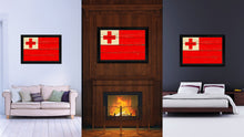 Load image into Gallery viewer, Tonga Country Flag Vintage Canvas Print with Black Picture Frame Home Decor Gifts Wall Art Decoration Artwork
