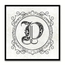 Load image into Gallery viewer, Alphabet D White Canvas Print Black Frame Kids Bedroom Wall Décor Home Art
