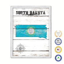 Load image into Gallery viewer, South Dakota Flag Gifts Home Decor Wall Art Canvas Print with Custom Picture Frame
