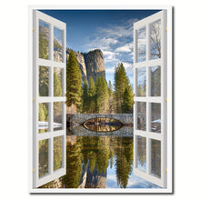 Load image into Gallery viewer, Bridal Veil Falls Yosemite National Park California Picture French Window Canvas Print with Frame Gifts Home Decor Wall Art Collection
