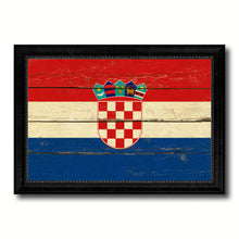 Load image into Gallery viewer, Croatia Country Flag Vintage Canvas Print with Black Picture Frame Home Decor Gifts Wall Art Decoration Artwork
