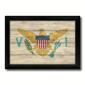 Virgin Islands Country Flag Texture Canvas Print with Black Picture Frame Home Decor Wall Art Decoration Collection Gift Ideas