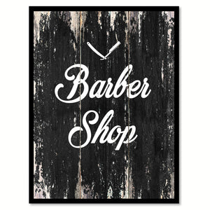 Barber Shop 1  Quote Saying Canvas Print with Picture Frame Home Decor Wall Art