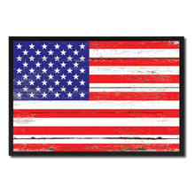 Load image into Gallery viewer, Vintage American Flag United States of America Canvas Print with Picture Frame Home Decor Wall Art Collection Gift Ideas
