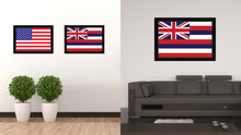 Load image into Gallery viewer, Hawaii State Flag Canvas Print with Custom Black Picture Frame Home Decor Wall Art Decoration Gifts
