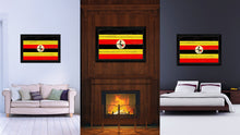 Load image into Gallery viewer, Uganda Country Flag Vintage Canvas Print with Black Picture Frame Home Decor Gifts Wall Art Decoration Artwork
