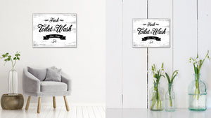 Fresh Toilet & Wash Vintage Sign Gifts Home Decor Wall Art Canvas Print with Custom Picture Frame