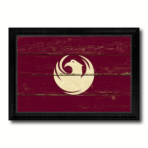 Phoenix City Arizona State Vintage Flag Canvas Print Black Picture Frame