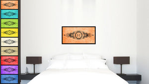 Alphabet Letter H Orange Canvas Print Black Frame Kids Bedroom Wall Décor Home Art