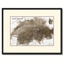 Load image into Gallery viewer, Switzerland Vintage Sepia Map Canvas Print, Picture Frame Gifts Home Decor Wall Art Decoration
