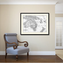 Load image into Gallery viewer, Ontario Canada Vintage B&amp;W Map Canvas Print, Picture Frame Home Decor Wall Art Gift Ideas
