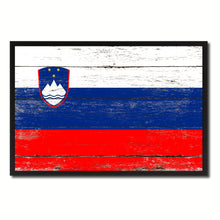 Load image into Gallery viewer, Slovenia Country National Flag Vintage Canvas Print with Picture Frame Home Decor Wall Art Collection Gift Ideas
