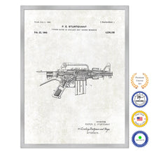 Load image into Gallery viewer, 1966 Auxiliary Bolt Closure for Machine Gun Old Patent Art Print on Canvas Custom Framed Vintage Home Decor Wall Decoration Great for Gifts
