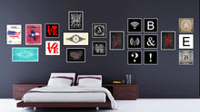 Load image into Gallery viewer, Alphabet Letter V Red Canvas Print, Black Custom Frame
