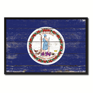 Virginia Flag Canvas Print, Picture Frame Gift Ideas Home Décor Wall Art Decoration