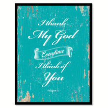 Load image into Gallery viewer, I Thank My God Quote Saying Gift Ideas Home Decor Wall Art 111527
