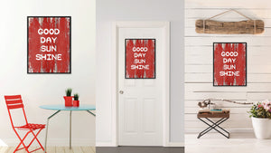 Good Day Sun Shine Saying Canvas Print, Black Picture Frame Home Decor Wall Art Gifts