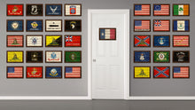 Load image into Gallery viewer, Texas Dodson Historical Flag Texture Canvas Print with Brown Picture Frame Home Decor Wall Art Gifts
