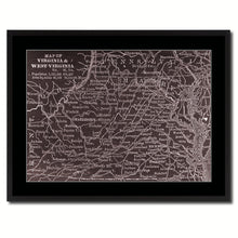 Load image into Gallery viewer, West Virginia Vintage Vivid Sepia Map Canvas Print, Picture Frames Home Decor Wall Art Decoration Gifts
