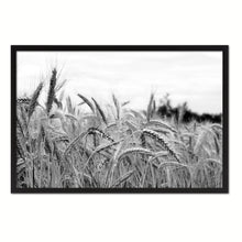 Load image into Gallery viewer, Nutritious Nature Grain Paddy Field Black and White Landscape decor, National Park, Sightseeing, Attractions, Black Frame
