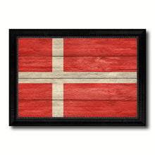 Load image into Gallery viewer, Denmark Country Flag Texture Canvas Print with Black Picture Frame Home Decor Wall Art Decoration Collection Gift Ideas
