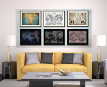 Load image into Gallery viewer, Cambridgeshire Vintage Sepia Map Canvas Print, Picture Frame Gifts Home Decor Wall Art Decoration
