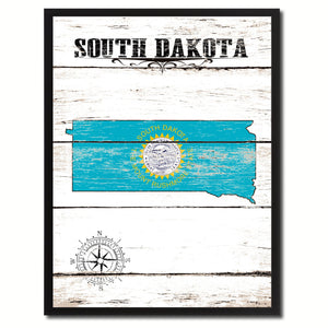 South Dakota State Flag Gifts Home Decor Wall Art Canvas Print Picture Frames