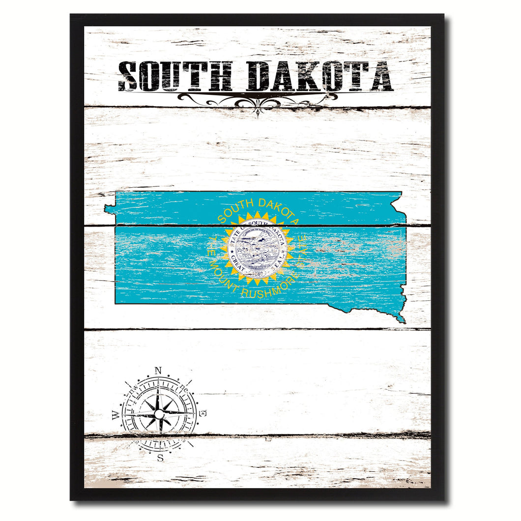 South Dakota State Flag Gifts Home Decor Wall Art Canvas Print Picture Frames