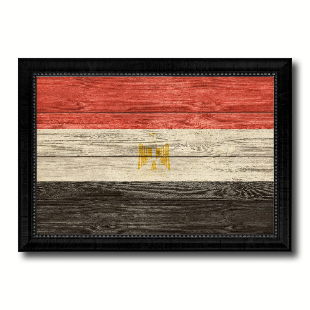 Egypt Country Flag Texture Canvas Print with Black Picture Frame Home Decor Wall Art Decoration Collection Gift Ideas