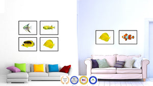 Yellow Tropical Fish Painting Reproduction Gifts Home Decor Wall Art Canvas Prints Picture Frames