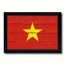 Load image into Gallery viewer, Vietnam Country Flag Vintage Canvas Print with Black Picture Frame Home Decor Gifts Wall Art Decoration Artwork
