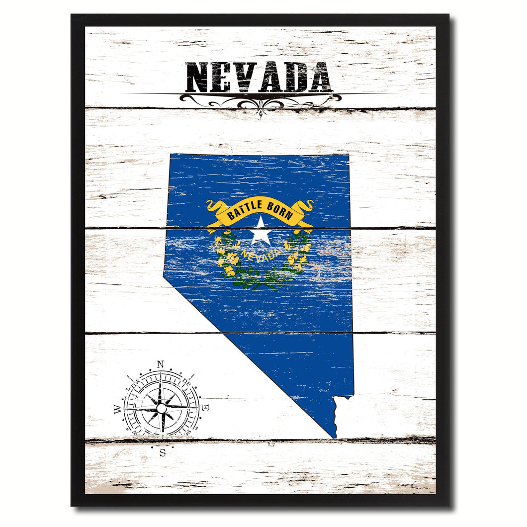 Nevada State Flag Gifts Home Decor Wall Art Canvas Print Picture Frames