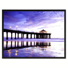 Load image into Gallery viewer, Manhattan Beach California Purple Landscape Photo Canvas Print Pictures Frames Home Décor Wall Art Gifts
