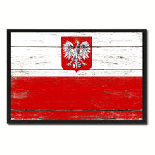 Load image into Gallery viewer, Poland Country National Flag Vintage Canvas Print with Picture Frame Home Decor Wall Art Collection Gift Ideas
