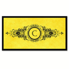 Load image into Gallery viewer, Alphabet Letter C Yellow Canvas Print Black Frame Kids Bedroom Wall Décor Home Art
