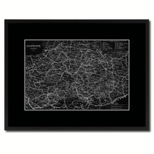 Load image into Gallery viewer, Central Germany Vintage Monochrome Map Canvas Print, Gifts Picture Frames Home Decor Wall Art
