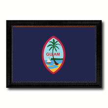 Load image into Gallery viewer, Guam US Territory Flag Canvas Print Black Picture Frame
