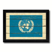 Load image into Gallery viewer, UN Country Flag Vintage Canvas Print with Black Picture Frame Home Decor Gifts Wall Art Decoration Artwork
