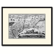 Load image into Gallery viewer, New England Vintage B&amp;W Map Canvas Print, Picture Frame Home Decor Wall Art Gift Ideas
