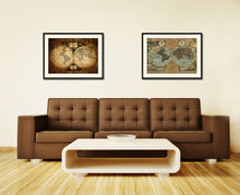 Load image into Gallery viewer, World Vintage Antique Map Wall Art Home Decor Gift Ideas Canvas Print Custom Picture Frame
