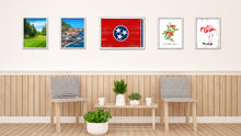 Load image into Gallery viewer, Tennessee State Flag Shabby Chic Gifts Home Decor Wall Art Canvas Print, White Wash Wood Frame
