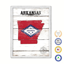 Load image into Gallery viewer, Arkansas Flag Gifts Home Decor Wall Art Canvas Print with Custom Picture Frame
