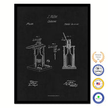 Load image into Gallery viewer, 1867 Wine Corkscrew Old Patent Art Print on Canvas Custom Framed Vintage Home Decor Wall Decoration Great for Gifts
